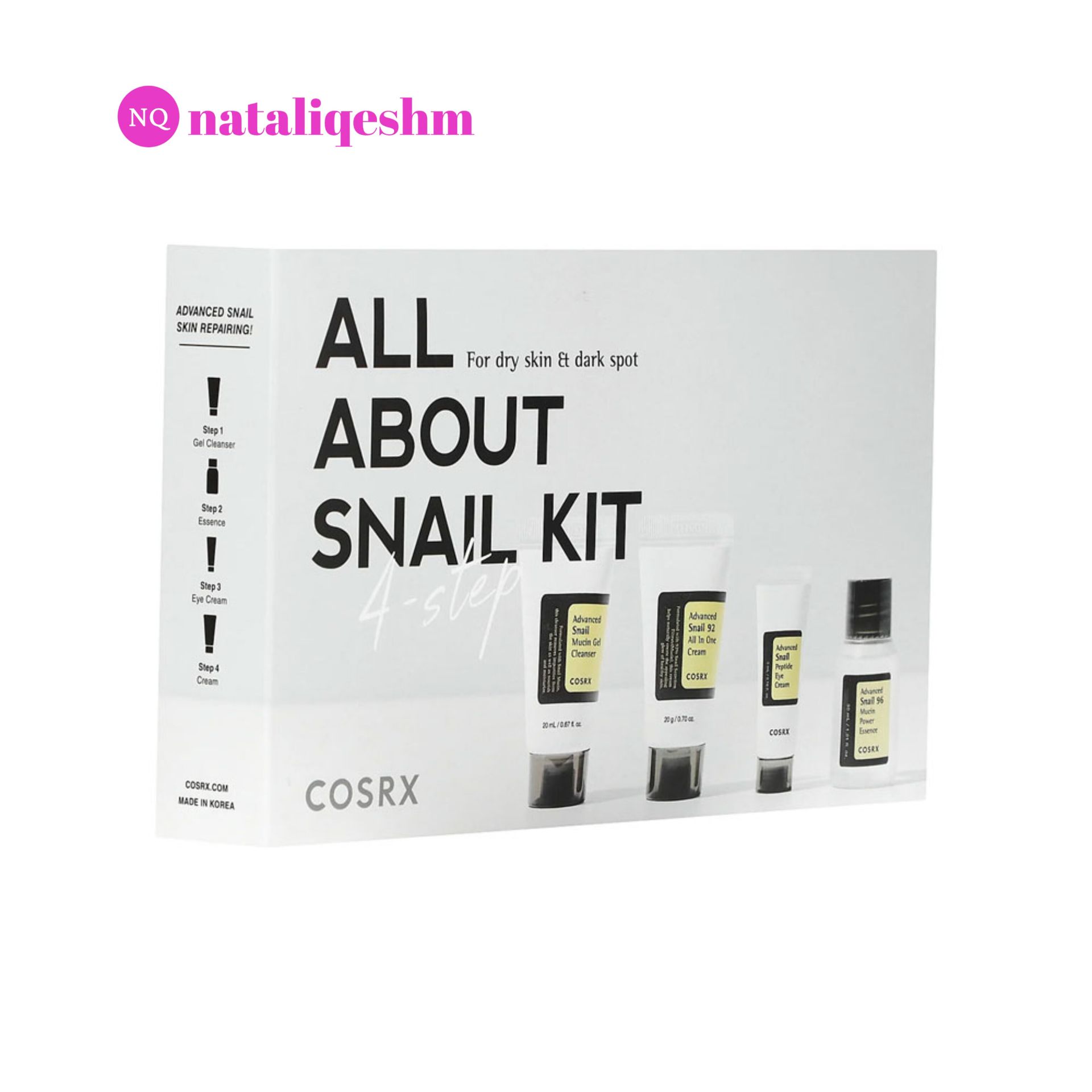 کیت ترمیم کننده پوست 4 مرحله ای حلزون کوزارکس