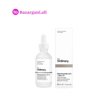 سرم ضد جوش نیاسینامید 10% + زینک 1% اوردینری اصل حجم 30 میلی لیتر