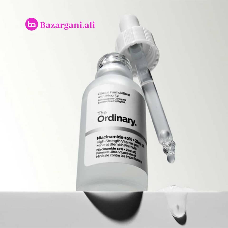 سرم ضد جوش نیاسینامید 10% + زینک 1% اوردینری اصل حجم 30 میلی لیتر