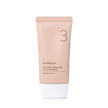 ضد آفتاب تون آپ بژ شماره 3 نامبوزین Numbuzin مدل porcelain base skip حجم 50 میل