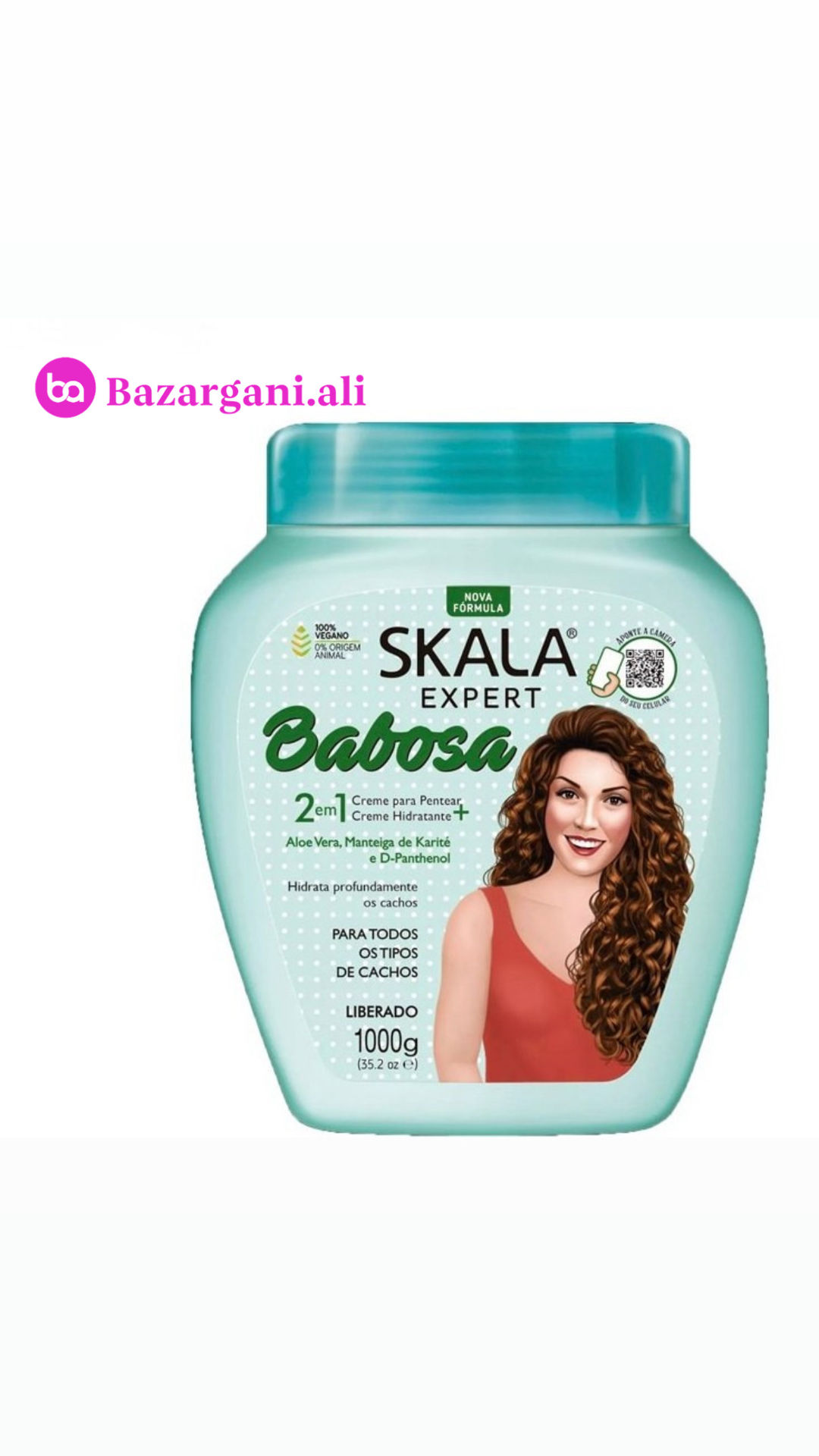 کرم حالت دهنده و استحکام بخش ساقه 2 در 1 موهای فر اسکالا Skala Expert MaisCachos 2 in 1 Hair Treatment Cream 1000g